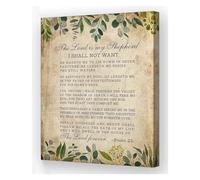 LLBOGRGGN Vintage Bible Verse Print Psalm 23 Wall-Art Scripture Poster Inspirational Decor for Kitchen Living Room Bedroom(Unframed,12x18inch(30x45cm))