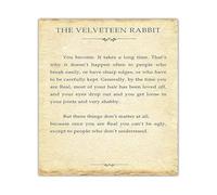 LLBOGRGGN Wall Decor The Velveteen Rabbit You Become Affirmations Inspirational Print for(Framed,16x24inch(40x60cm))