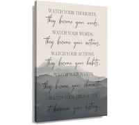 LLBOGRGGN Watch Your Thoughts They Become Words Inspirational Saying Wall-Art Poster for Dining Room Bedroom and Home Office