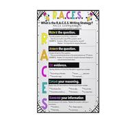 LLBOGRGGN Writing Strategy Poster ELA Classroom Decor Educational Anchor Chart for Reading Comprehension and Essay Laminated Teacher Resource Homeschool Learning Material(Unframed,08x12inch(20x30cm))