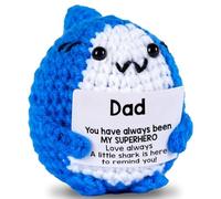 LLCJYYCY Gifts for Dad - Positive Crochet Animals with Encouragement Card, Emotional Support Crochet Gifts for Him, Dad,Husband, Birthday Anniversary Christmas