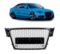 LLCTOOLS Sport Honeycomb Grille Front Grill Gloss Black Fit For Audi A4 B8 08-12