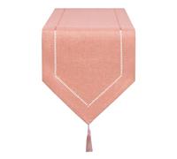 LLCUTESHOP Orange Linen Table Runner, 32 x 220 cm, Modern, Innovative Design, Washable, Wheat Ear Pattern for Dining Room, Party, Holiday Decoration