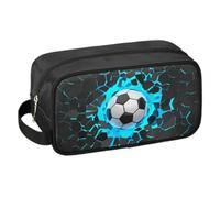 LLCXCSI Travel Toiletry Bag for Boys Kids, Waterproof Hanging Dopp Kit for Men, Shaving Bag with Large Capacity for Travel, Sports, Shower, Blue 3D Soccer, Blue 3d Soccer