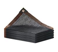 LLDSB026 Rectangle Shade Sail, Black Shade Mesh Cloth, 70% UV Protection Sunshade Fabric with Grommets for Greenhouse Garden Plant Pergola Backyard Roof Shading (4x4m / 13.1x13.1ft)
