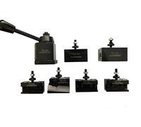 LLDSIMEX 7PCs Set 0XA Wedge Type Quick Change Tool Post Set For Mini Lathe up to 9" OXA TOOL POST