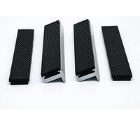 LLDSIMEX Aluminum Alloy Rubber Soft Vise Jaws with Strong Magnet Blocks Sold with Extra Spare Pair Rubber (6Inch)