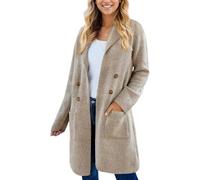 LLECDASEUI Fall Long Cardigan Sweaters for Women Trendy Open Front Coats Knit Winter Jackets Coatigan (Warm,XXL)