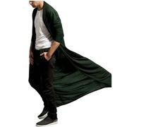 LLECDASEUI Men's Lightweight Drape Long-Slevee Cardigan - Goth Length Shawl Cape, 2024 Fall Hipster Trench Coat for Men (6XL,Green)