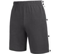 LLECDASEUI Tear Away Shorts for Men Post Surgery Adaptive Clothing Wide Leg Snap Loose Fit Shorts (Grey,L)