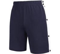LLECDASEUI Tear Away Shorts for Men Post Surgery Adaptive Clothing Wide Leg Snap Loose Fit Shorts (Navy Blue,S)