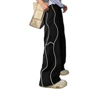 LLECDASEUI Y2k Baggy Sweatpants Men ParachuteTrack Pants Vintage Joggers Hip Hop Oversized Sweatpants for Men (Black,XXL)