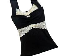 LLECDASEUI Y2k Cheetah Tops Emo Coquette Cropped Top Grunge 2000s Leopard Print Spaghetti Strap Tops (Black,S)