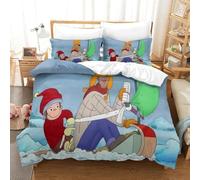 LLEERCFTY Curious George Duvet Cover Set 3 PCS Hotel Quality Quilt Cover Bed Sets Bed Covers with Pillowcases with Zipper Closure Breathable Stylish Comforter King（220x240cm）