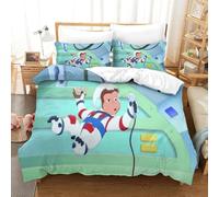 LLEERCFTY Curious George Duvet Cover Sets 3 PCS Hotel Quality Quilt Cover Bedding Set Bed Covers with Pillowcases with Zipper Closure Hypoallergenic Soft Breathable Microfiber Single（140x200cm）