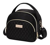 LLEGASTE Adult Cute Small Lunch Bags for Women, Stylish Wide Opening Adults Lunch Boxes for Women, Reusable Womens Lunch Tote Bags for Work, Insulated Lunch Cooler Bag for Women (black)