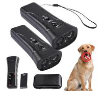 LLELEMAMO 1/2/3PCS Petgentle Dog Trainer, 2026 New Pet Gentle Anti Barking Device with HD Display & LED Flashlight, Safe & Effective Bark Silencer for All Dog Breeds, Indoor & Outdoor Use (2PCS)