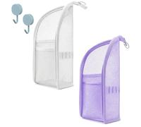 LLELEMAMO 2026 New Standing Toiletry Bag, Portable Lightweight Travel Toiletry Bag, Hanging EVA Mesh Cosmetic Waterproof Bags, Travel Essentials Foldable Organizer for Toiletries Toothbrush (M1)