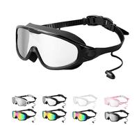 LLELEMAMO Cosmic Goggles, 2025 New Cosmiccosmic Swim Goggles, Crosmicopic Swim Anti-fog Wide View UV Protection No-leak (All-black)