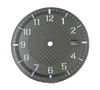 LLEOJO 1PC 34mm Dial Black Gray Green White Watch Dial NH35 Automatic Movement Watch Faces(Black)