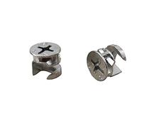 LLERRA 20 Pieces 12 x 10mm Cam Locks, Silver Zinc Furniture Cam Lock Nut Hardware Parts for Cabinet Dresser Drawer Table