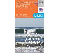 Explorer Active 253 Lleyn Peninsula West Map With Digital Version - Orange, Orange One Size
