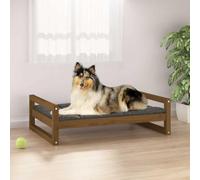 LLEZKBR Home tools-Dog Bed Honey Brown 95.5x65.5x28 cm Solid Pine Wood