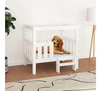 LLEZKBR Home tools-Dog Bed White 75.5x63.5x70 cm Solid Wood Pine