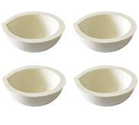 LLF Ceramic Crucible Bowl Dish Cup Furnace Melting Casting Refining Gold Silver (4pcs 250g)