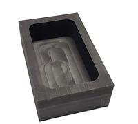 LLF Gold Silver Graphite Ingot Mold Mould Crucible for Melting Casting Refining (125x80x40MM(3kg Gold / 1.5kg Silver))