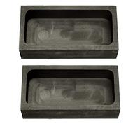 LLF Gold Silver Graphite Ingot Mold Mould Crucible for Melting Casting Refining (2pcs 1kg (100x50x25MM))