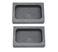 LLF Gold Silver Graphite Ingot Mold Mould Crucible for Melting Casting Refining (2pcs 3kg (125x80x40MM))