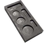 LLF Graphite Casting Ingot Mold Metal Refining Scrap Bar Coin Combo Graphite Mold Ingot Crucible 6 in 1