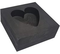LLF Heart Graphite Mold Casting Ingot Mold Metal Refining Scrap Gold Silver Heart Mold