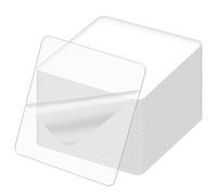 LLFYXM 50Pcs Clear Double Sided Adhesive Pads, Sticky Pads Heavy Duty Reusable Sticky Traceless Removable Mounting Tape for Walls,Glass,Wood,Metal,Photos,Posters,Hooks(5.5x5.5cm)