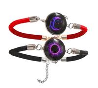 LLHCF 1 Pair Glowing Couple Braided Rope Leather Texture Fashion Wrist Jewelry Suitable For Outdoor Unisex Bracelets