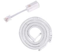 LLHCF 1 Set 360 Degree Rotating Swivels Cord RJ9 Landline Handset Cord Cable Telephone Handset Cord Detanglers