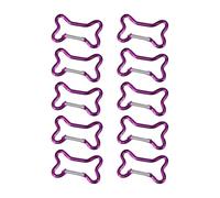 LLHCF 10pcs Bone Pattern Aluminum Hook Durability Climbing Clip Multipurpose For Camping Hiking And Everyday Needs Ligh Tweight Carabiner