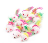 LLHCF 10Pcs For Colorful With Tails Fun Pet Interactive Colorful Plush For Pet Cats