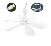 LLHCF 16.5 Inch Camping Fan Hanging Fan 5W USB Canopy Fan Roof Fan Gazebo Ceiling Fan With 6 Tent Fan For Hot