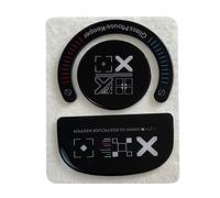 LLHCF 1Set Glass Feet Skates Sticker Pad Rounded Glides Curved Edges Replacement For GPX Superlight