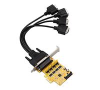 LLHCF 2/4-port DB9in RS232 Port Pcie Controller Card AX99100 Chip PCI-Express 4/2 Port With Power Supply Adapter