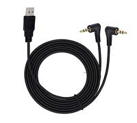 LLHCF 2 In 1 3.5mm Male Car Stereo Cables To USB 2.0 Male Cable USB Cable Adapter Adapter