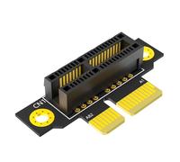 LLHCF 20mm Reverse 90 Degree PCIE 1X Slot To PCIe 1X Male To Female Adapters Risers Card For 1U Servers PC Servers Case