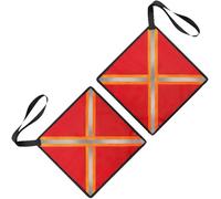 LLHCF 2Pcs Kayak Towing Flag Red Canoes Flags With Webbing Warning Flags Kayaks Accessories Easy To Use Travel Flag