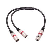 LLHCF 3Pin XLR Adapter Splitter Cord XLR Female To Male Y Cable Balanced Microphone Line 0.5M Y Cable Splitter Microphone