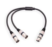LLHCF 3Pin XLR Adapter Splitter Cord XLR Female To Male Y Cable Balanced Microphone Line 0.5M Y Cable Splitter Microphone