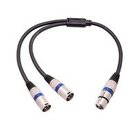 LLHCF 3Pin XLR Adapter Splitter Cord XLR Female To Male Y Cable Balanced Microphone Line 0.5M Y Cable Splitter Microphone