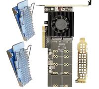 LLHCF 4 Bay PCIe4.0 NVMe Adapters Card With Direct Drive Recognition Not BIOS Configuration Required Full Speed Operations PCIe Compatible Storage Card