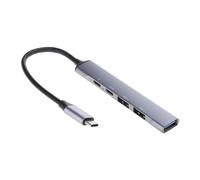 LLHCF 4 In1 USB C Hub Multi USB Ports USB3.0 USB2.0 TypeC Docking Station PD60W Fast Data HUB Aluminum Alloy Adapter UltraSlim
